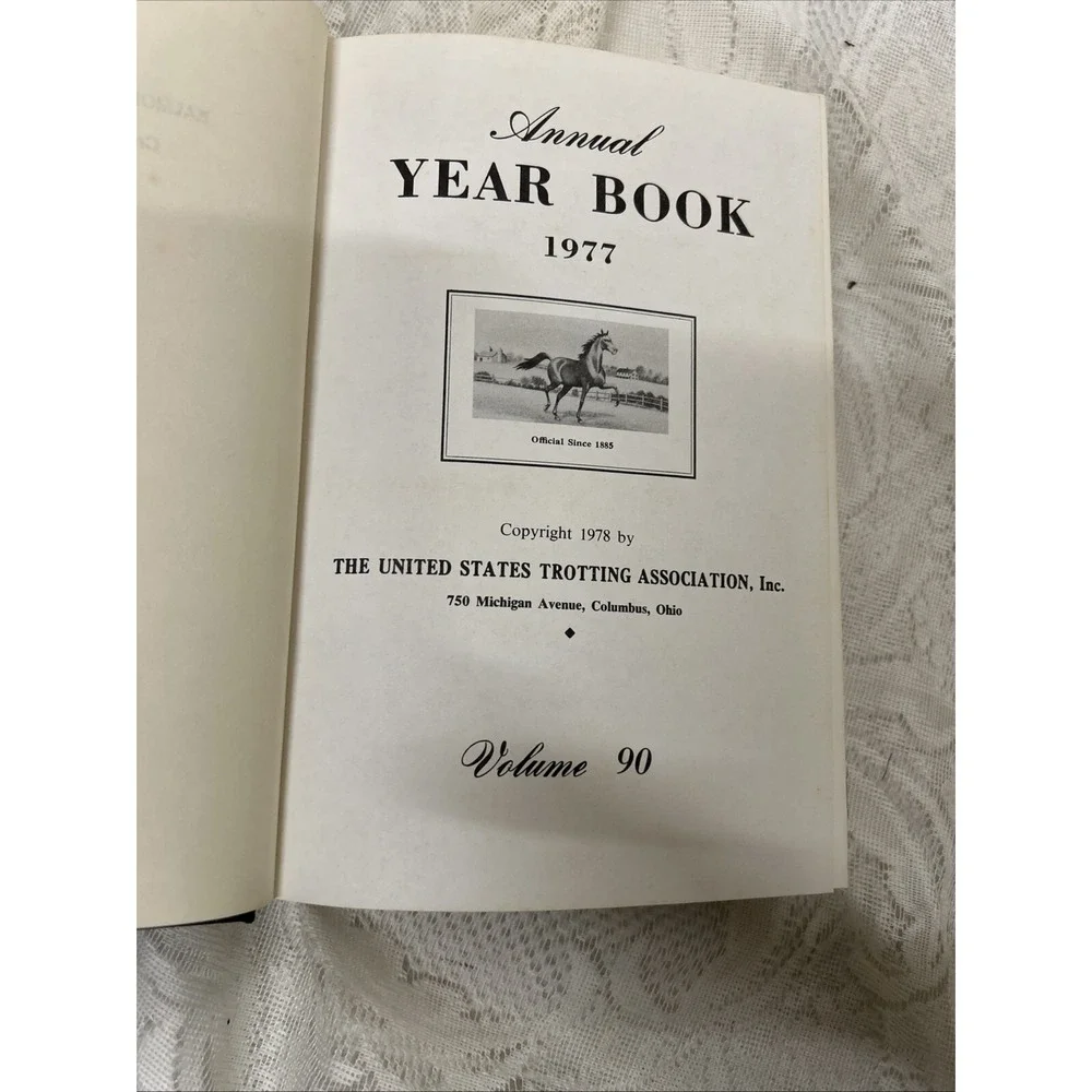 Books Vintage USTA Vol.90 Sires&Dams 1977‎ Year Book Harness Horse Racing